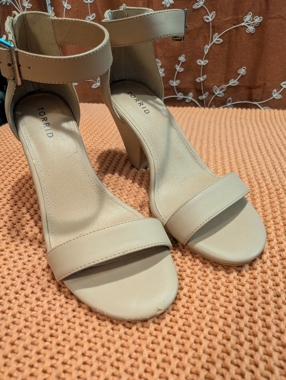 torrid Two-Strap Tapered Heel Sandals (9WW)